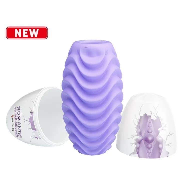 Мастурбатор PRETTY LOVE - Romantic double sided egg PURPLE — фото 1