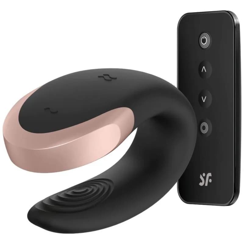 Вібратор Satisfyer Double Love Luxury Partner Vibrator, чорний — фото 1